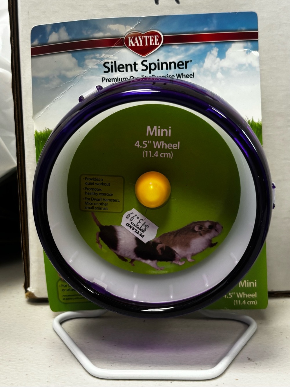 Kaytee Small Animal Premium Quality Exercise Wheel Silent Spinner Purple & White
